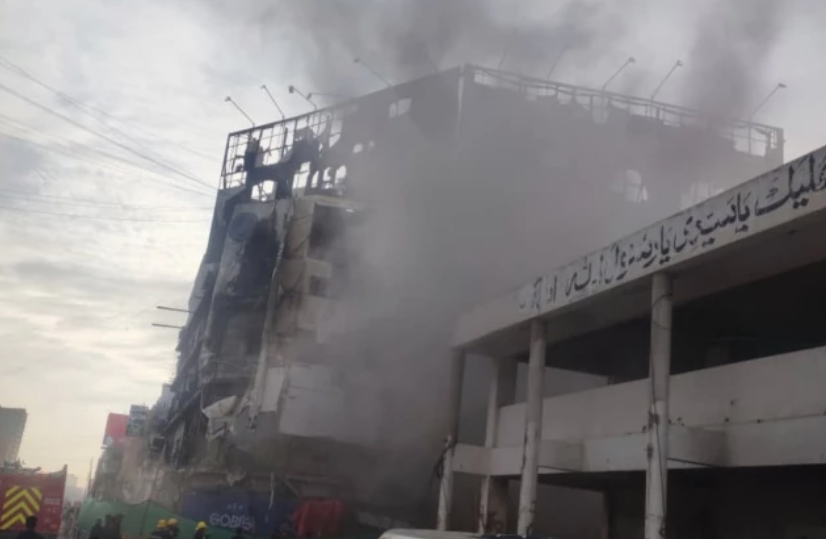 Fresh Fire at Karachi’s Gul Plaza Likely Caused 